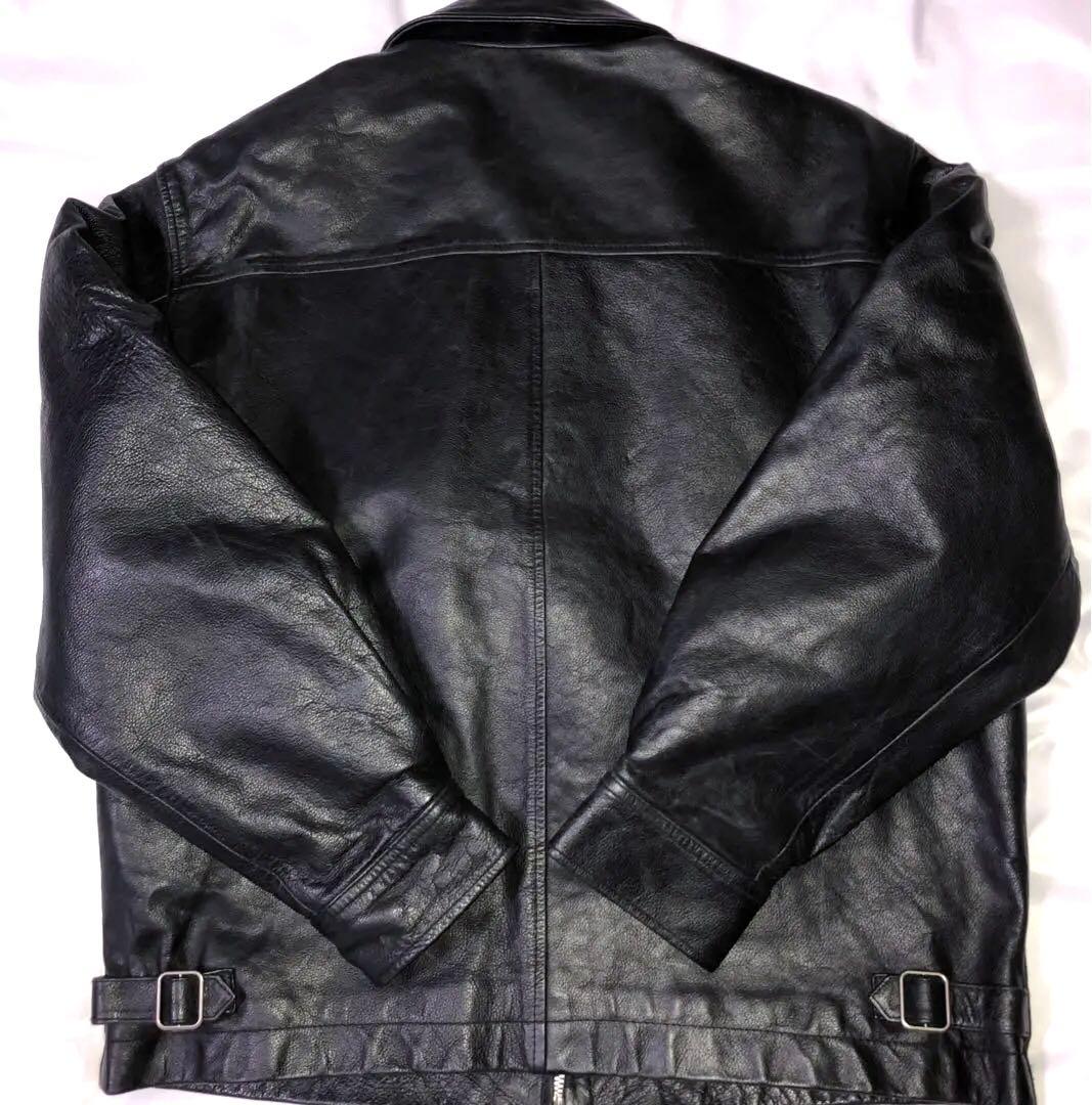 【美品】OLD GAP レザー ジャケット 黒 ギャップ Ｍ 90s