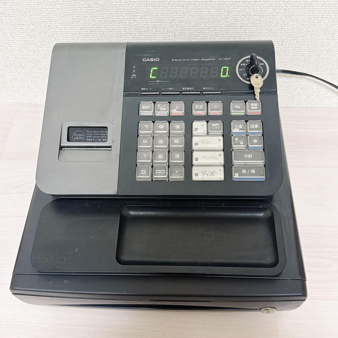 2516【希少品】CASIO NL-200　ブラック　電子レジ　スター