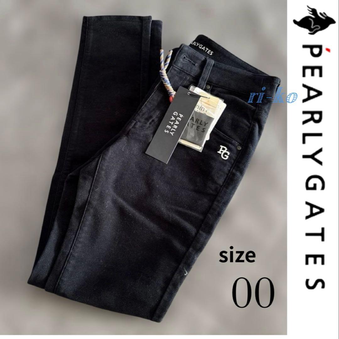 【新品タグ付】PEARLY GATES♪スリムパンツ 00 ダークネイビー