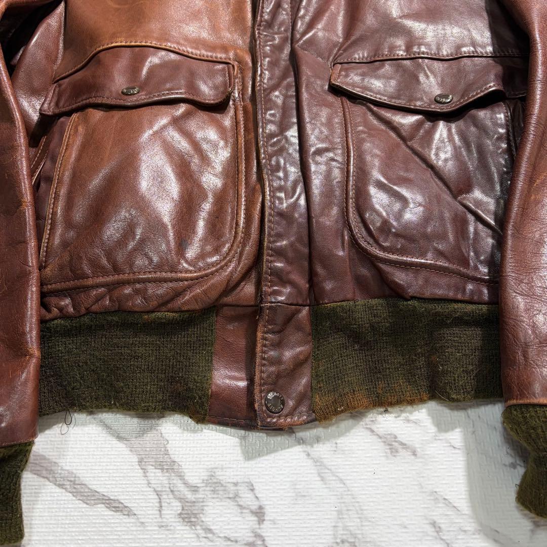 80\"s/雰囲気抜群✨schott G-1 フライトジャケット 茶 40size