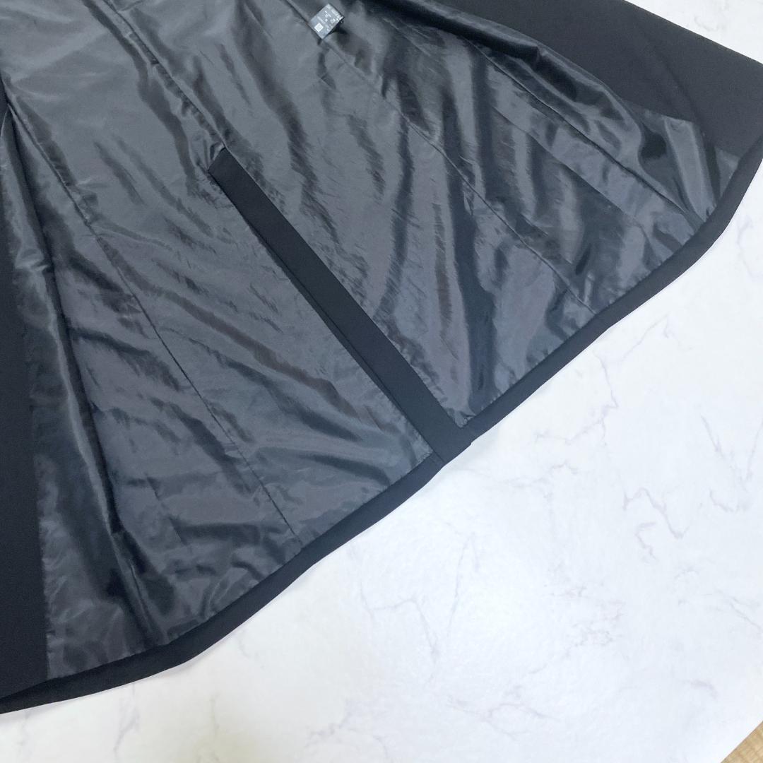 美品✨アドーア ADORE バックサテンクレープロングジレ 黒 38 ベスト