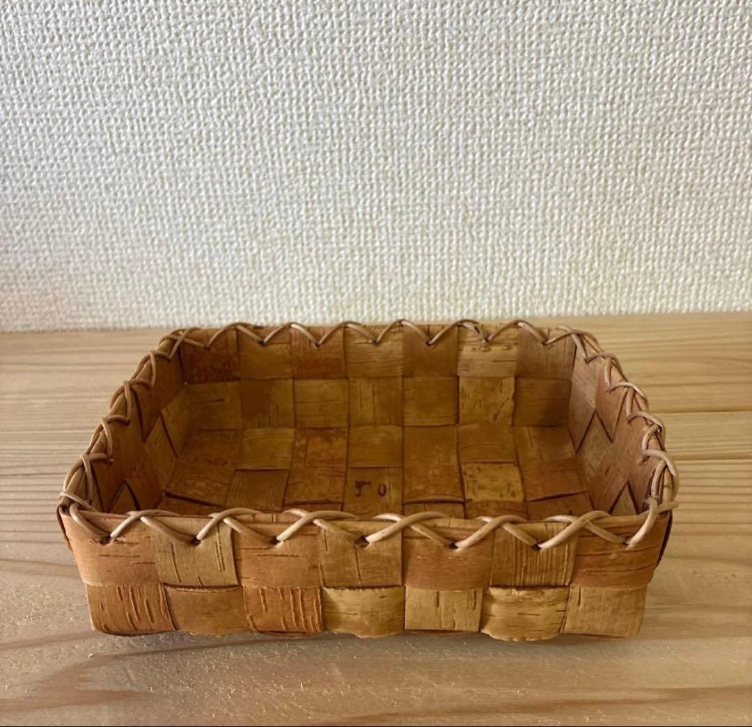 白樺細工 白樺かご 根かがりかご