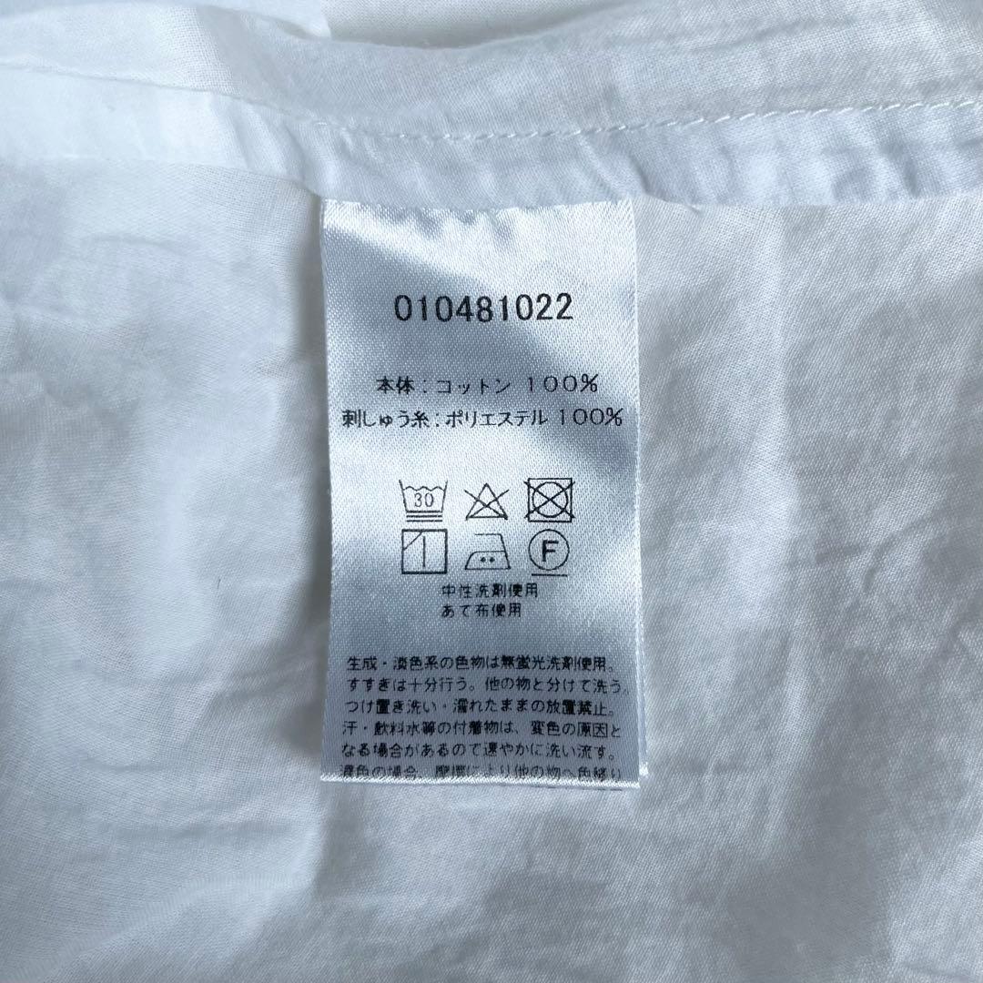 ヌキテパ　コットンボイル刺繍バックリボンワンピース　インド綿100%