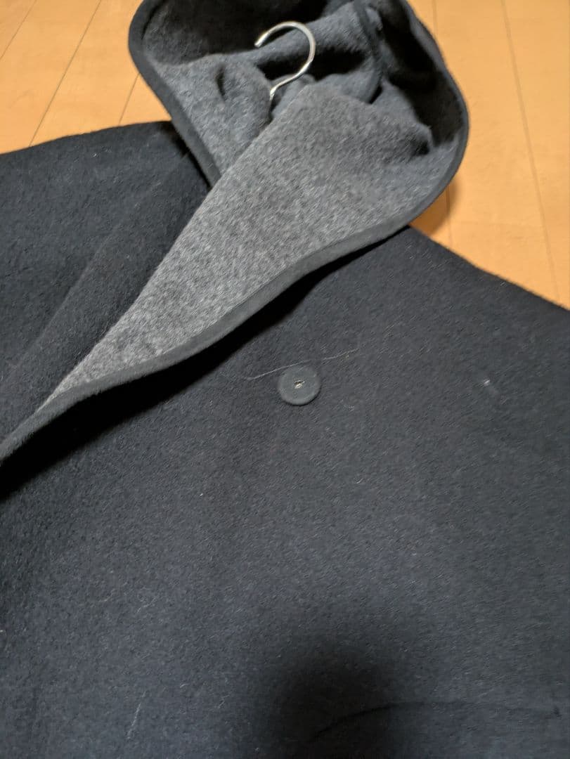 Y's for living リバーシブルポンチョ　コート　黒　グレー