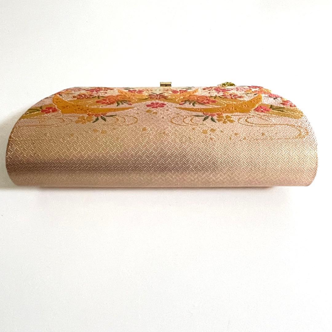 美品★和装小物 バック 草履 23cm 花柄 金色 結婚式　成人式