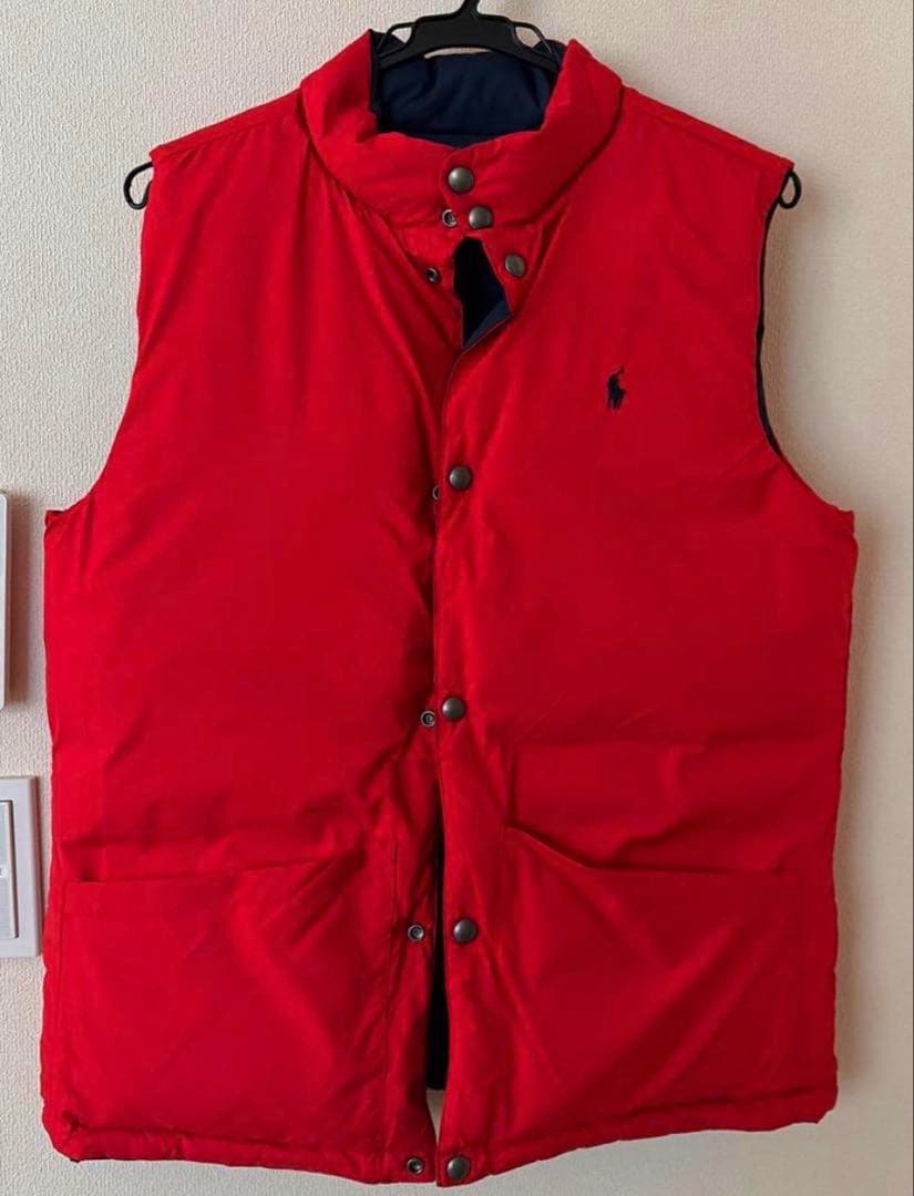 か*り様 【希少】Polo Ralph Lauren ネイビー リバーシブルダウ