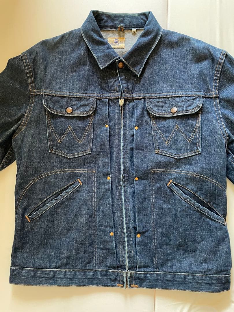 極上 60s Wrangler 24MJZ 縦ベル デニムジャケット 42 希少