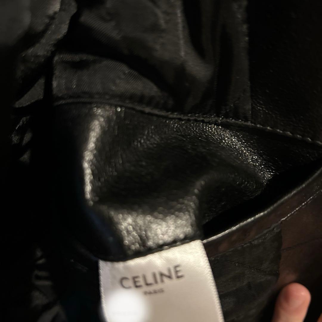 24AW Celine レザージャケット 48 ダブルレザーライダース セリーヌ