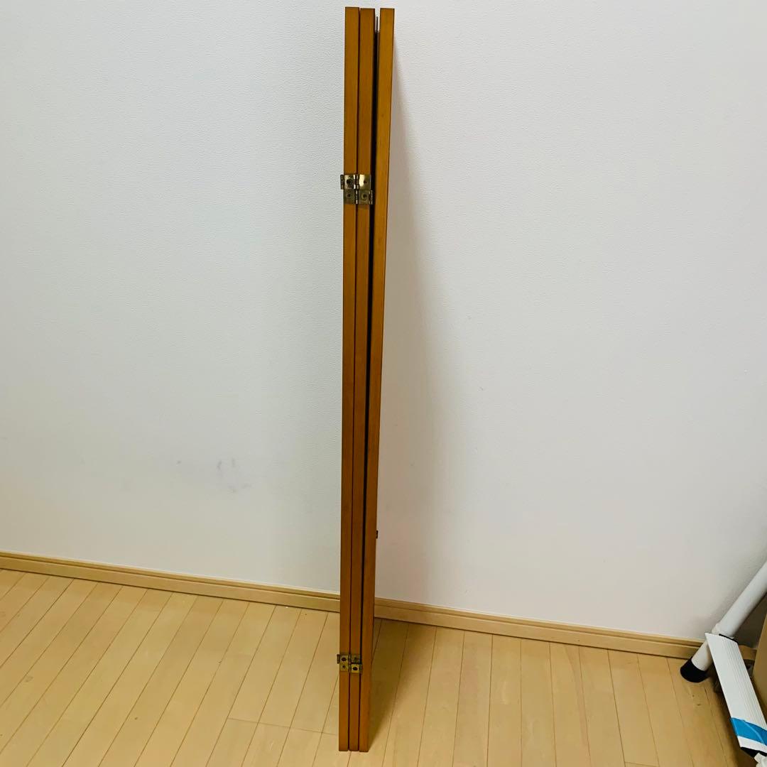 木製　パーテーション　3連　折りたたみ　衝立　間仕切り