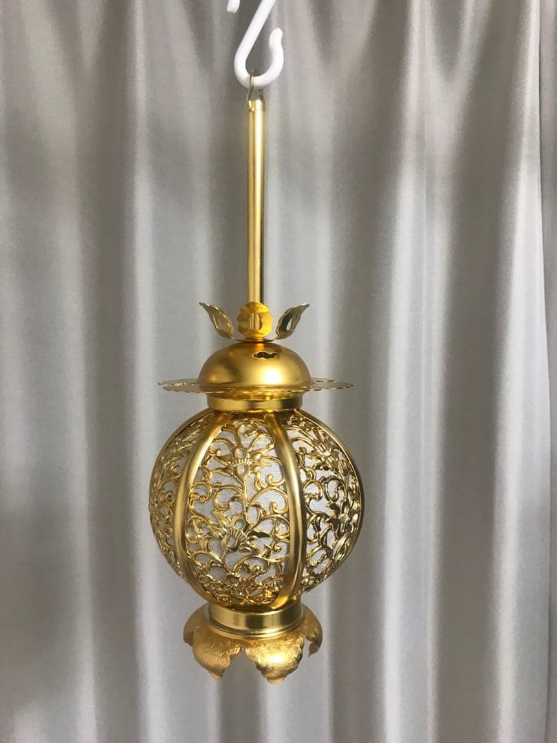 院玄灯篭　本丸型　大型　金色付　仏具　仏壇