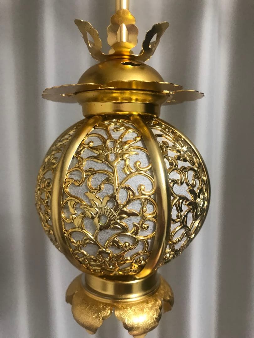 院玄灯篭　本丸型　大型　金色付　仏具　仏壇