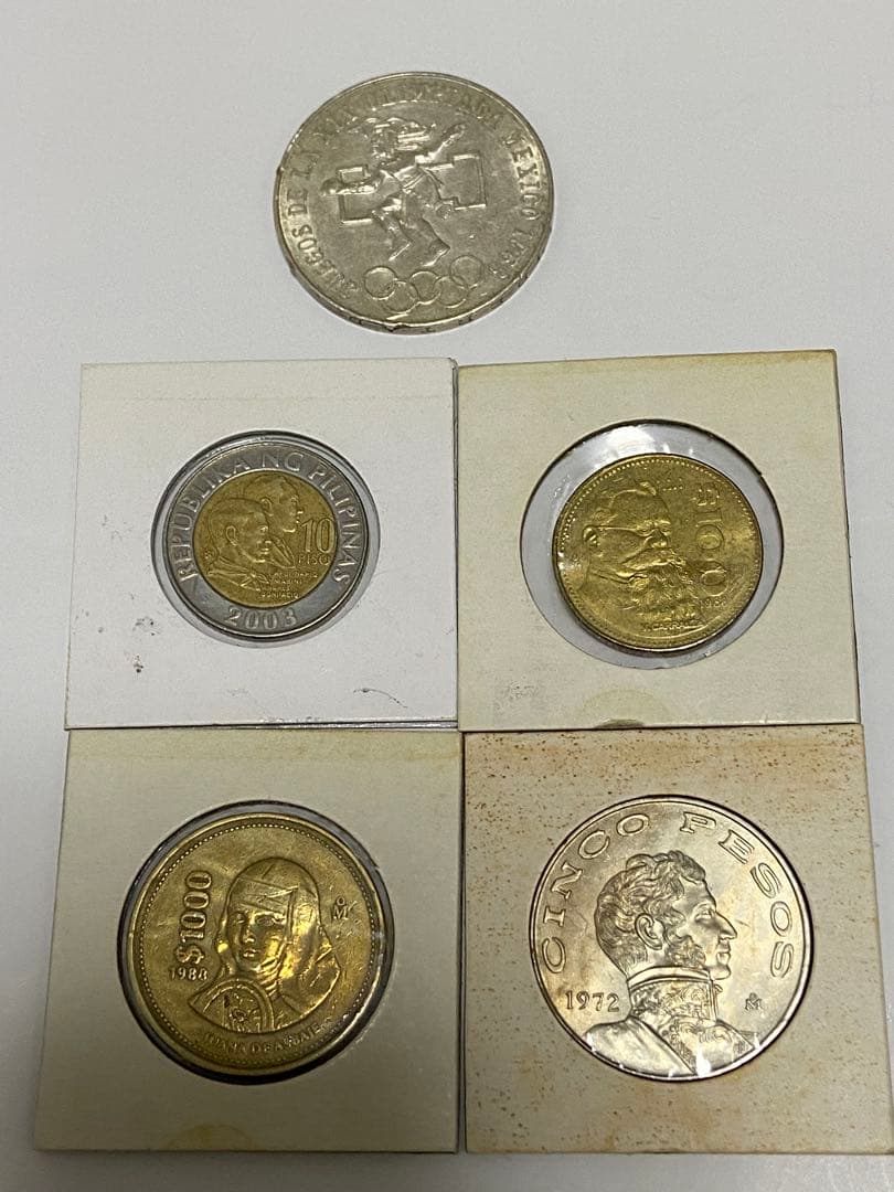 本物保証　メキシコ　銀貨　　セット　外国　銅貨