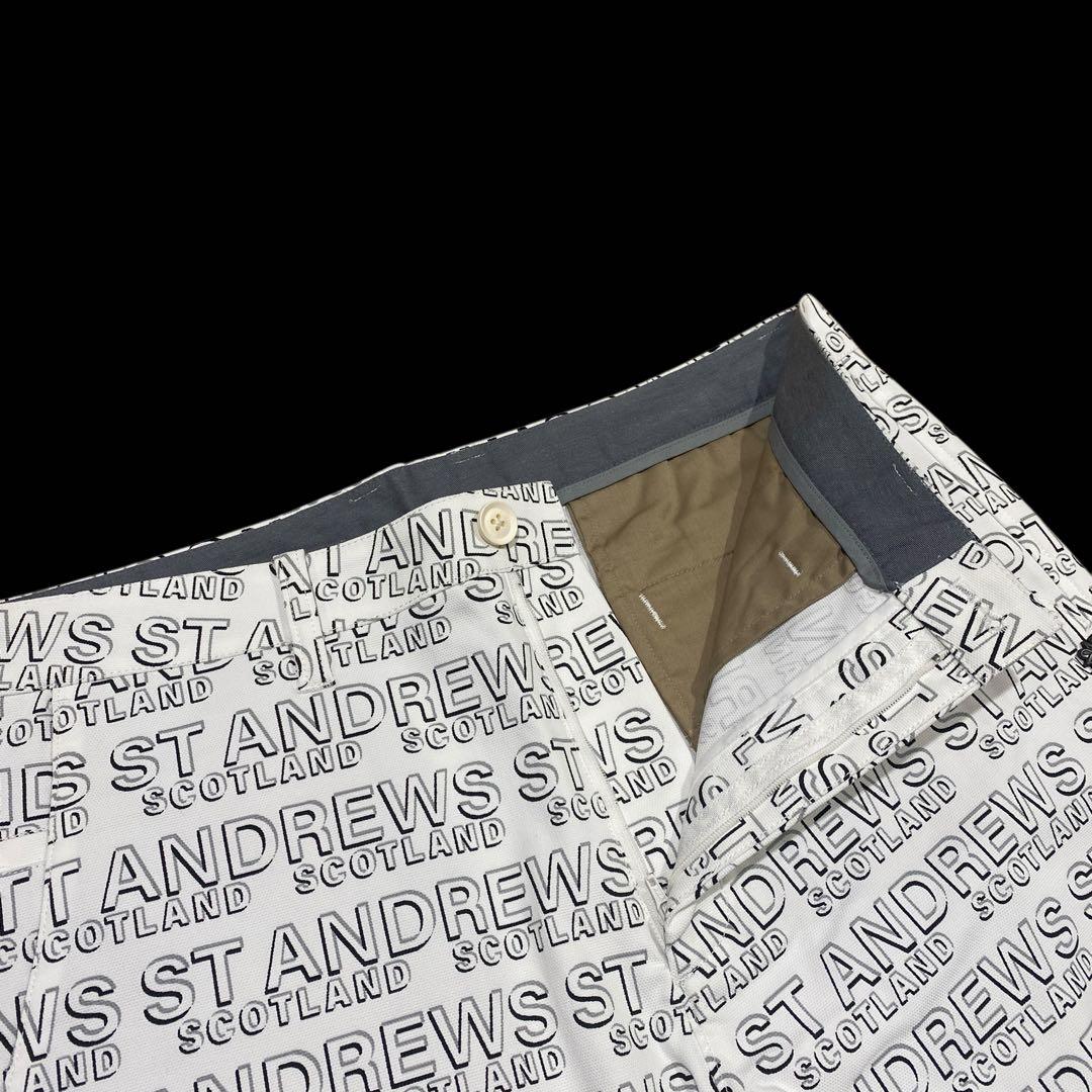 【未使用】定価2.3万円St ANDREWS デジタルロゴプリント ロングパンツ