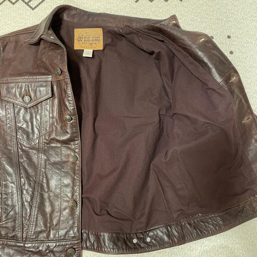 GAP BLUE JEANS 00s レザートラッカージャケット ブラウン