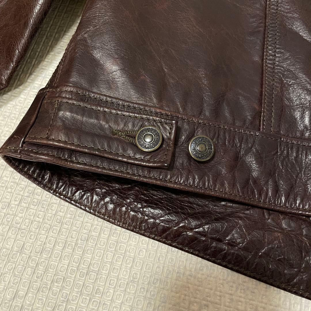 GAP BLUE JEANS 00s レザートラッカージャケット ブラウン