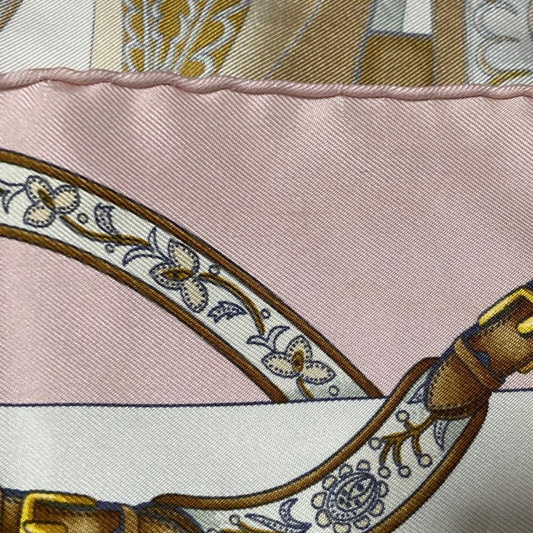 HERMES カレ40 Festival 祭典　スカーフピンク　シルク　エルメス