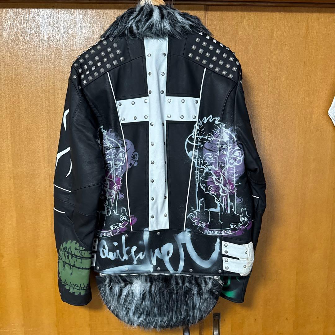 革ジャン　ライダースジャケット　 レザージャケット　クイックシルバー