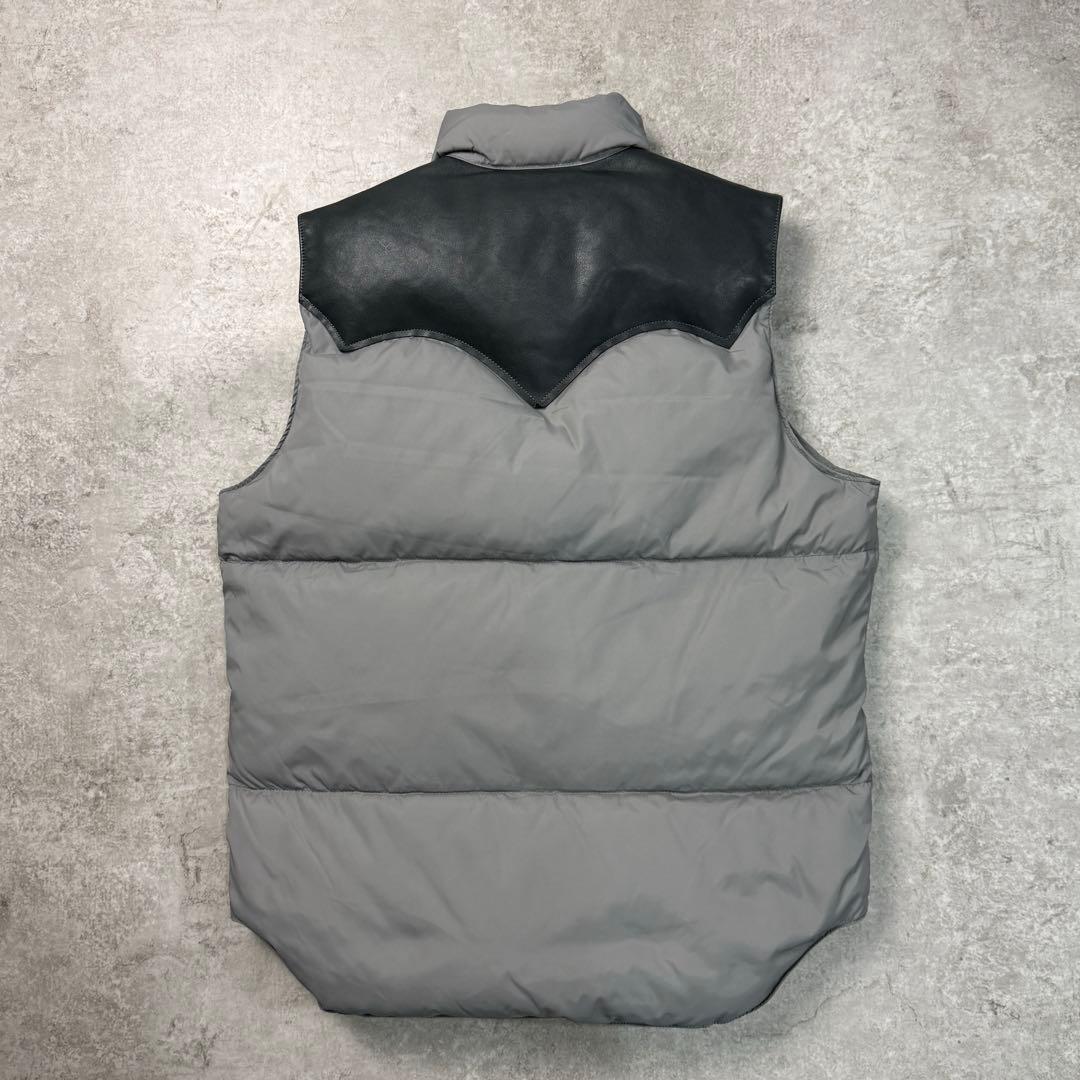 美品■ロッキーマウンテン【40 L】ダウンベスト 牛革 サンプル品 希少カラー