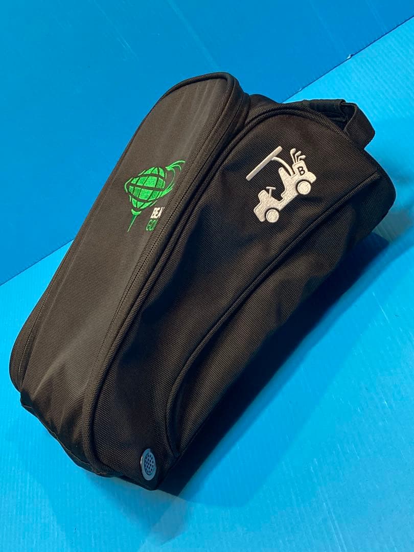 【超美品≒新品】BEAMS GOLF／ビームスゴルフ　シューズケース 色：黒×緑