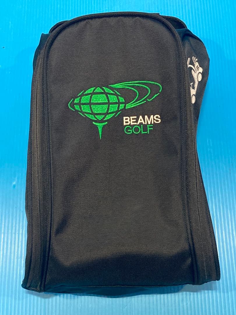 【超美品≒新品】BEAMS GOLF／ビームスゴルフ　シューズケース 色：黒×緑