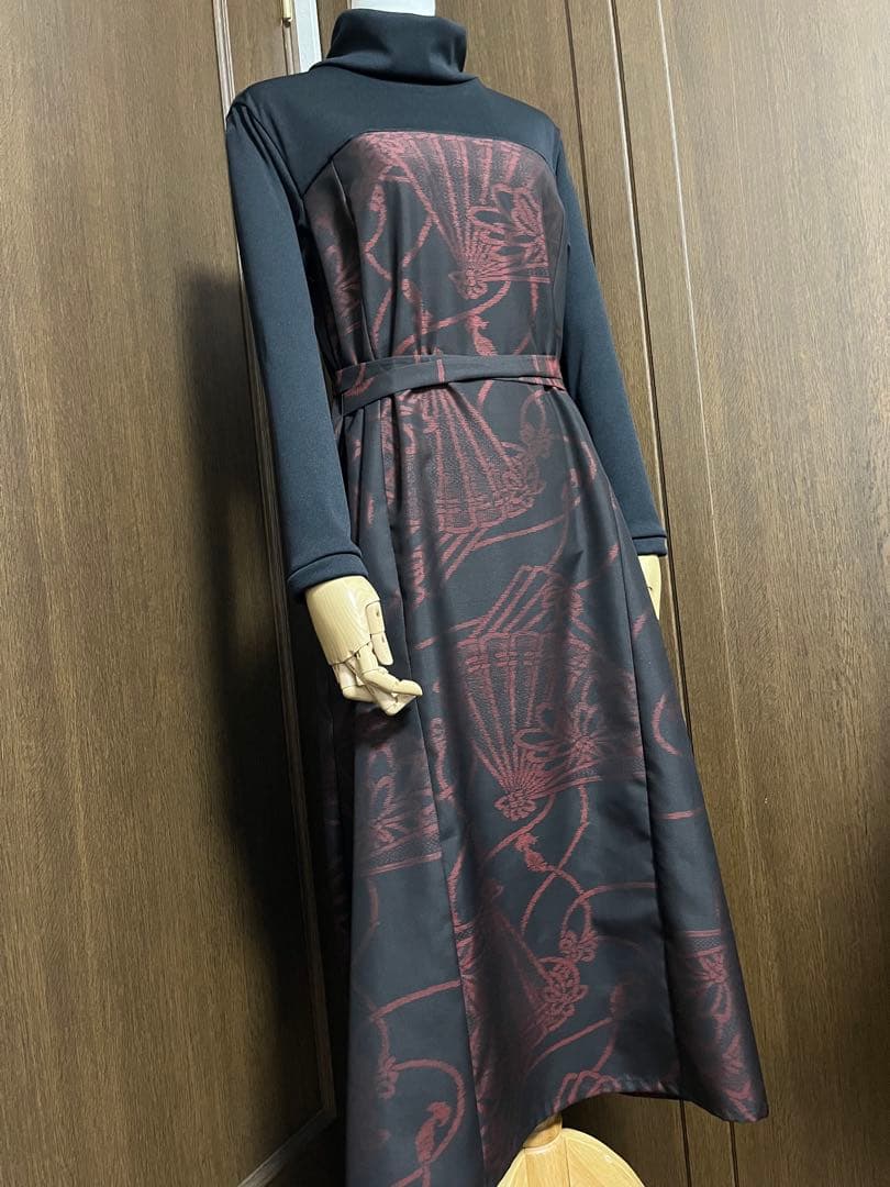 ＮＹ様、専用 【804】タートルネックワンピース 着物リメイク大島紬