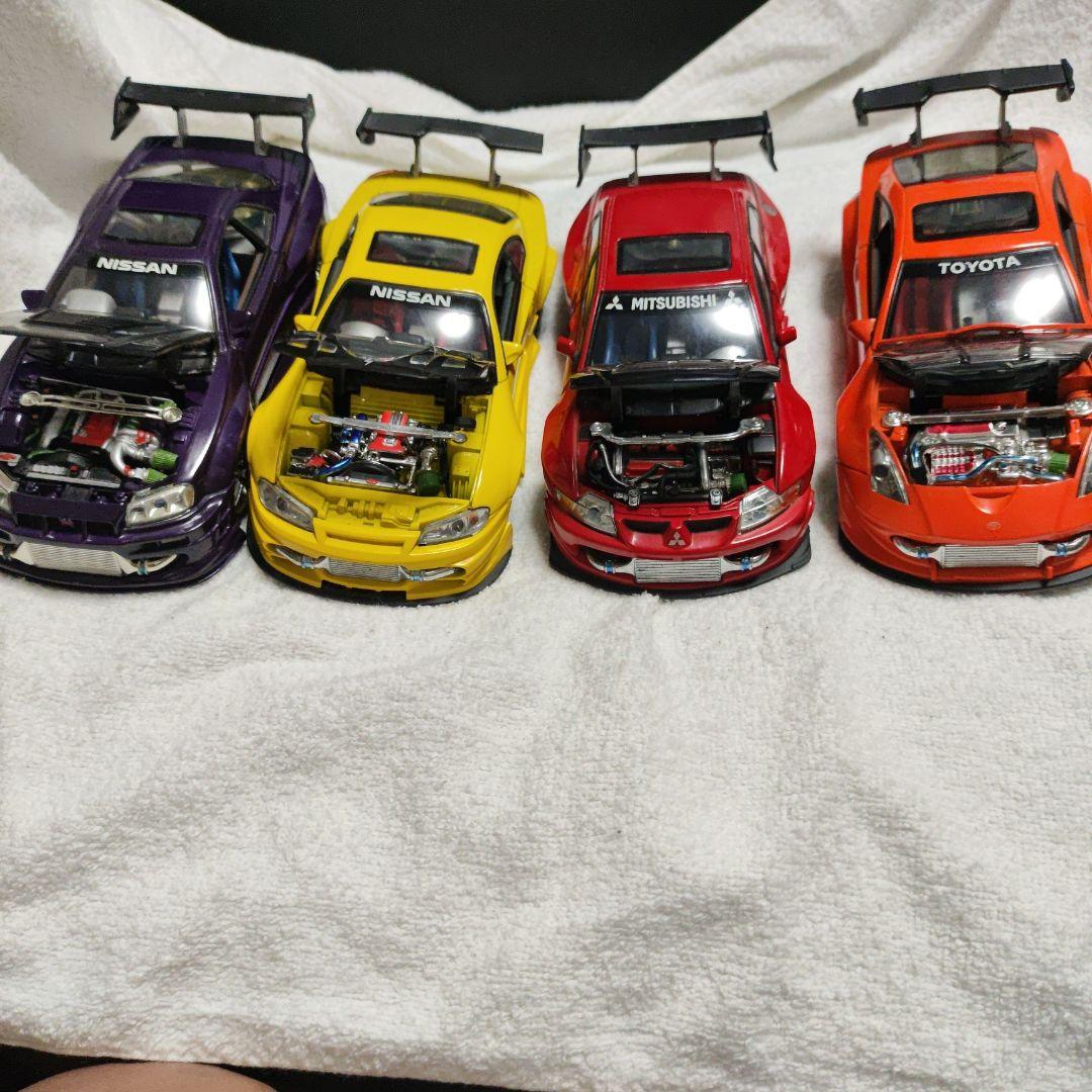 1:24　4台セット　R34 S15 エボ８ セリカ