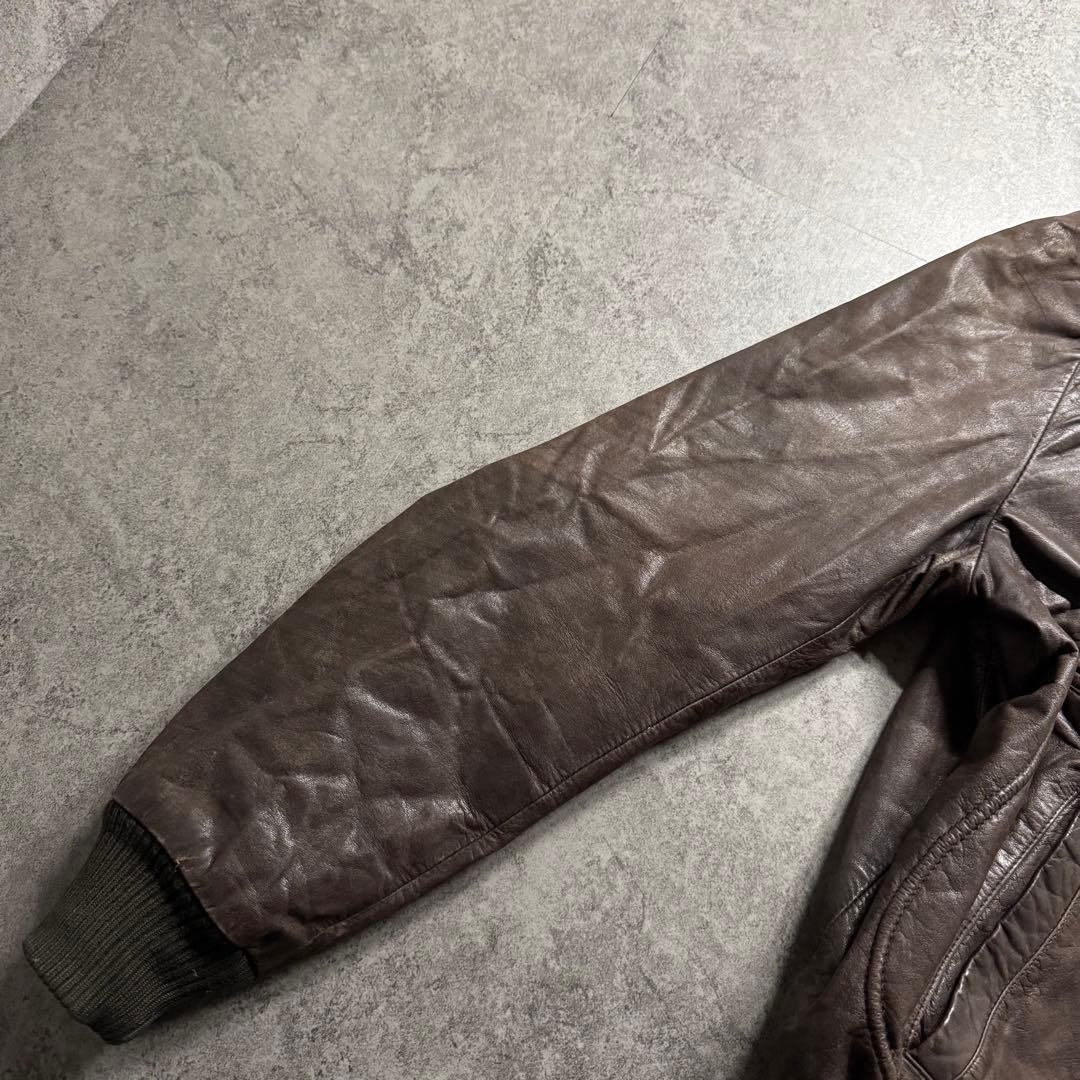 ジャケット・アウター 80s type A-2 M bomber leather flight jkt