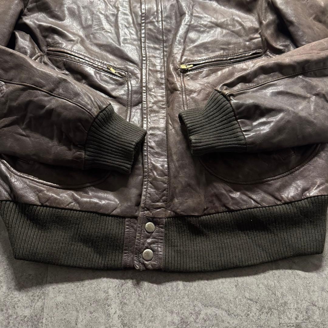 ジャケット・アウター 80s type A-2 M bomber leather flight jkt