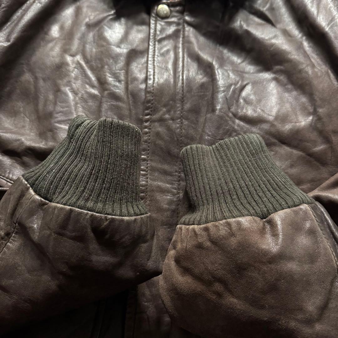 ジャケット・アウター 80s type A-2 M bomber leather flight jkt