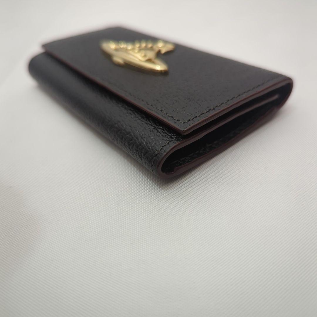 【良品】Vivianne Westwood オーブ ロゴ 4連 レザーキーケース