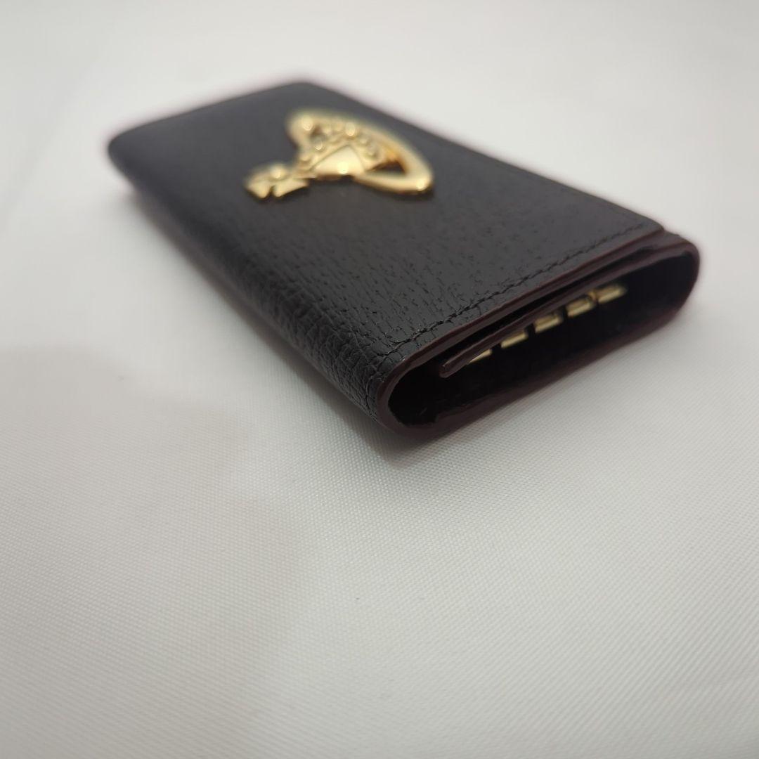 【良品】Vivianne Westwood オーブ ロゴ 4連 レザーキーケース