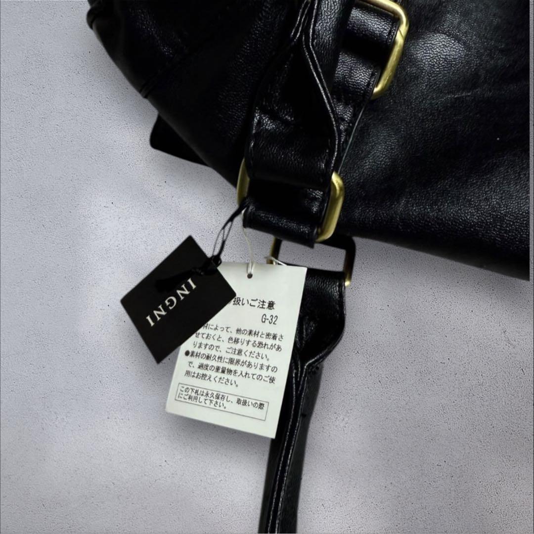 バッグ y2k archive 2way leather Bostonbag black