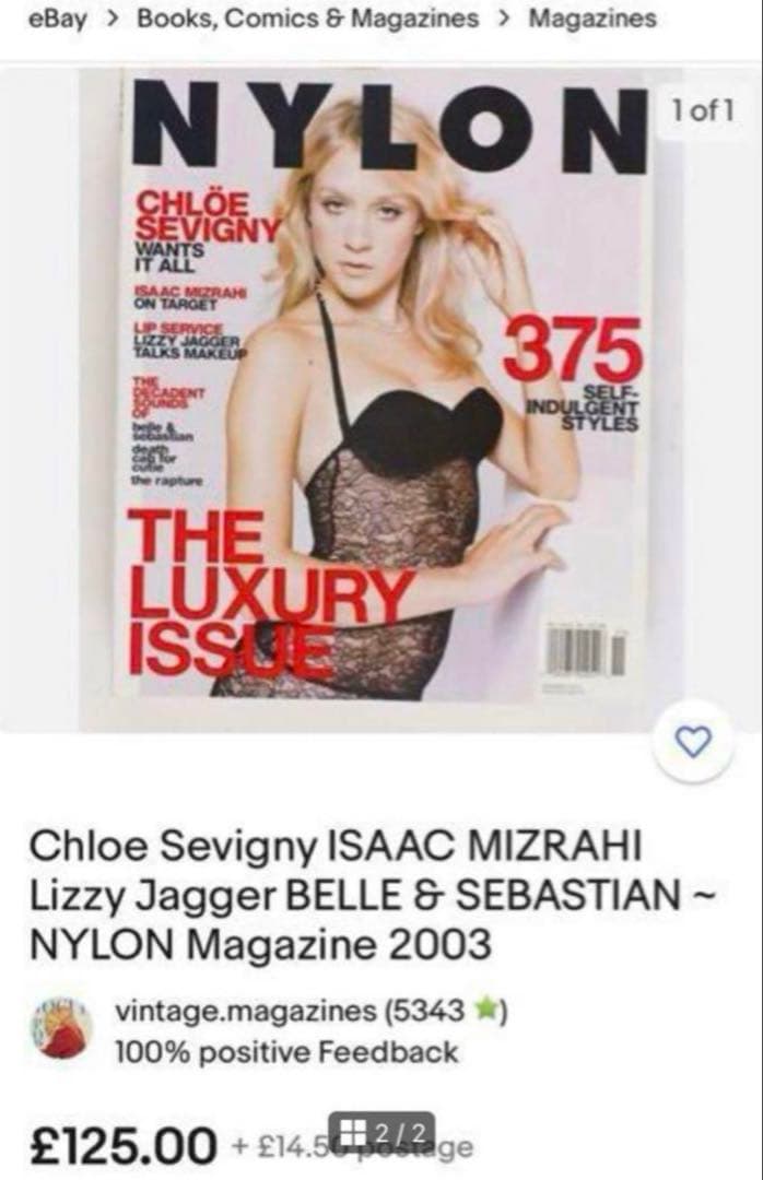 貴重‼️ NYLON Chloe Sevigny 表紙特集号
