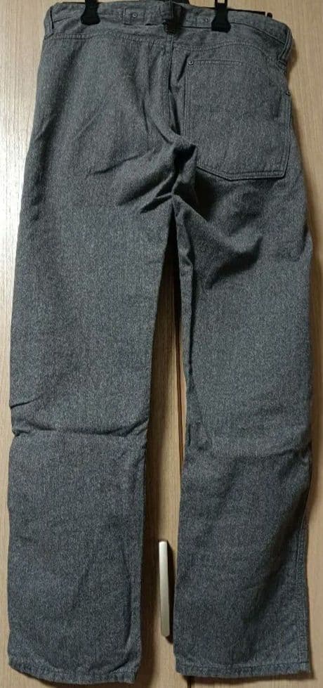 デラックスウエア　ブラックシャンブレー　パンツ　片ポケット　バックストラップ