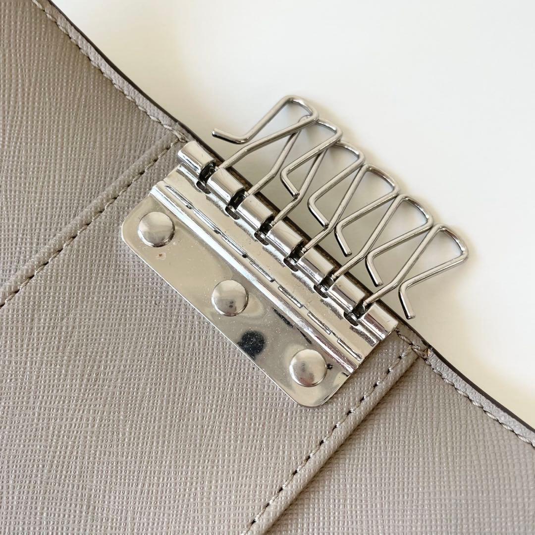 【ほぼ新品】TORY BURCH キーケース 6連 エマーソン サフィアーノ