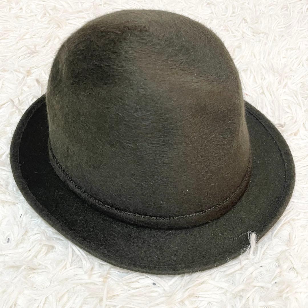 【極美品】Borsalino ボルサリーノ フェルトハット 中折れ帽子 羽根付き