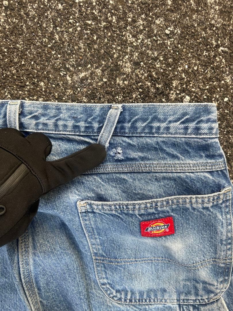 と*ー様 DICKIES PAINTER PANTS ブルーデニムカーゴパンツ