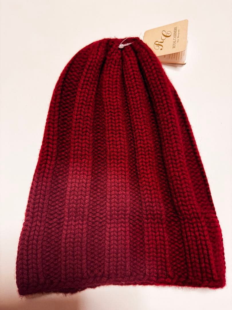カシミヤ100%ニット帽 最高級　モンゴル産　厚手