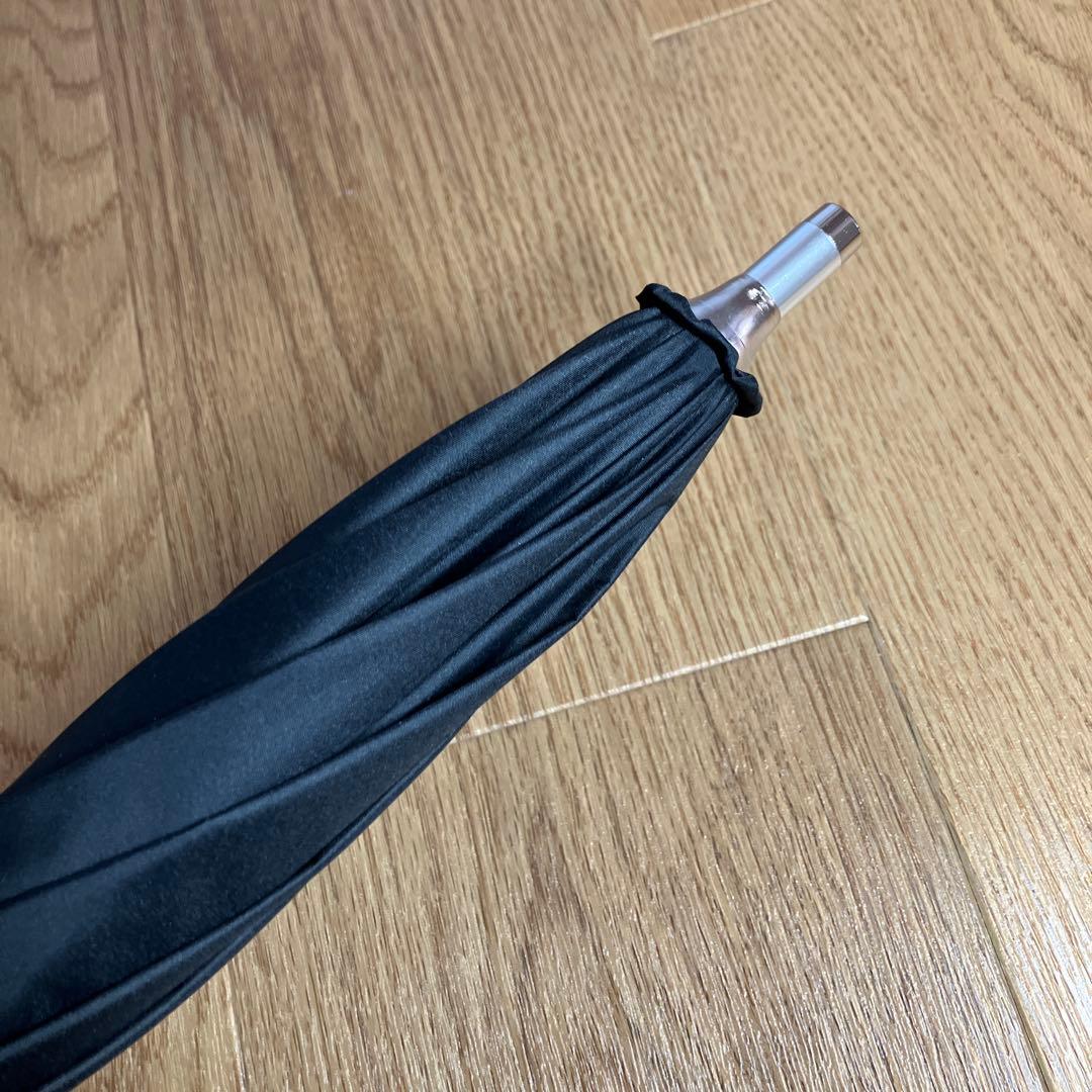 【未使用品】ランバンコレクション フリル 晴雨兼用 ショート傘 日傘 ブラック