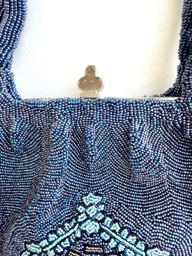 碧の煌めき ビーズ刺繍 ビーズバック 丁寧な手仕事 クラシカルスタイル 和装洋装
