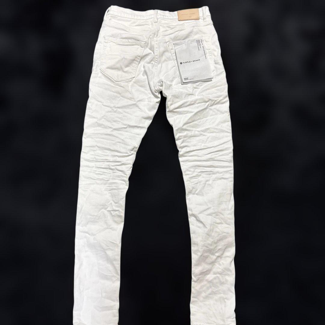 24時間以内配送！新品 PURPLE BRAND ホワイトスキニーデニム 29