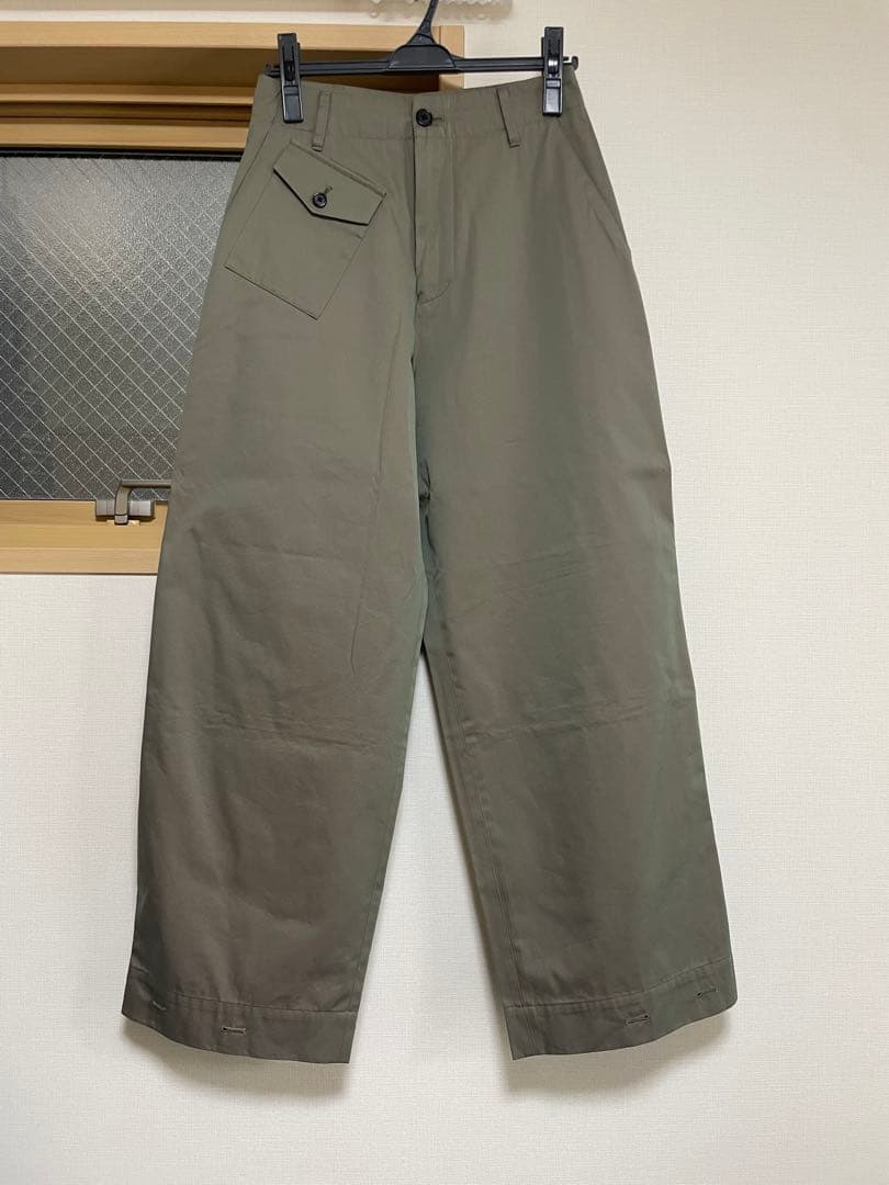 ポールスミス　24SS オリーブグリーン ワイドパンツ　カーゴパンツ