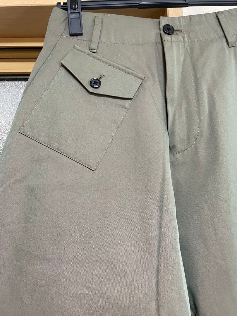 ポールスミス　24SS オリーブグリーン ワイドパンツ　カーゴパンツ