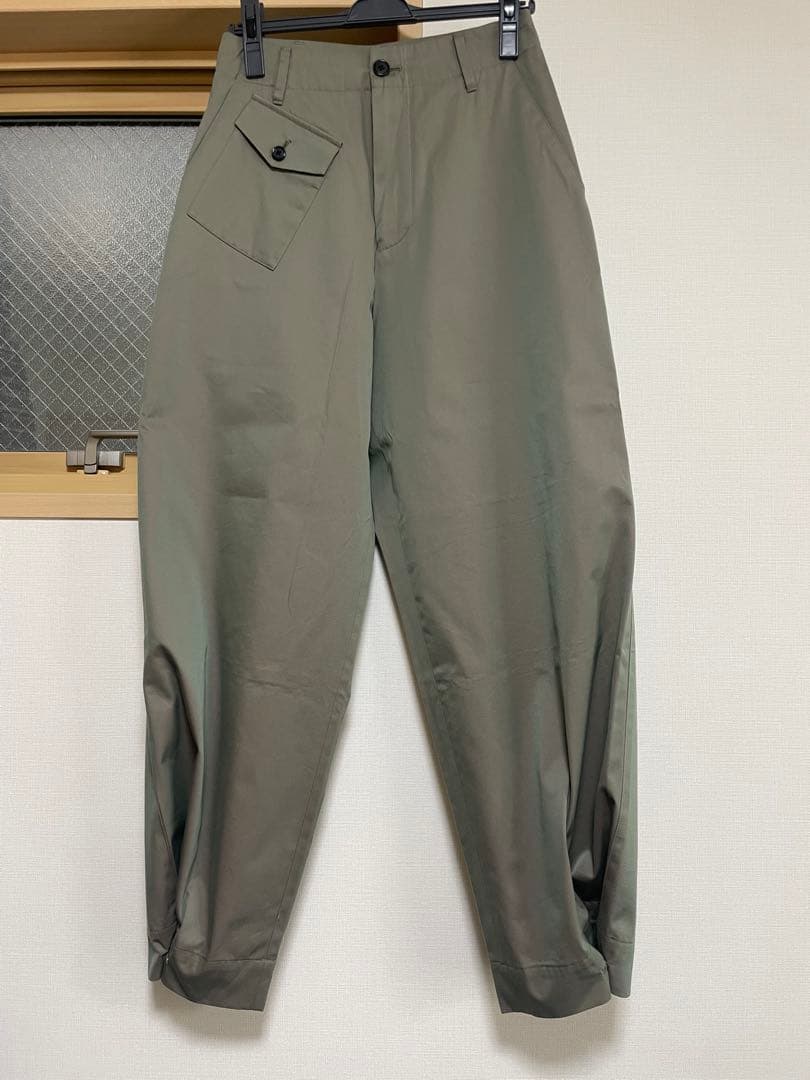 ポールスミス　24SS オリーブグリーン ワイドパンツ　カーゴパンツ