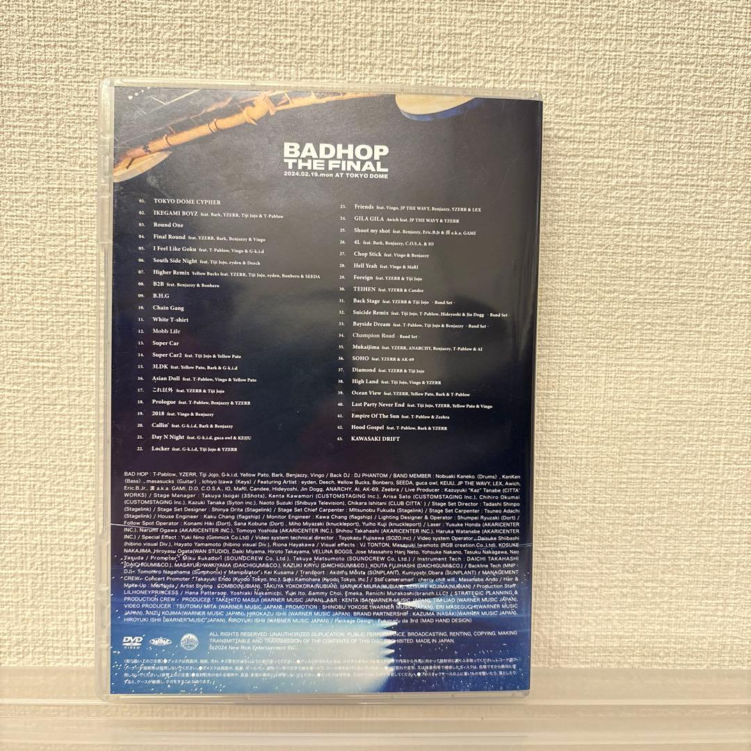 ミュージック BADHOP THE FINAL LIVE DVD