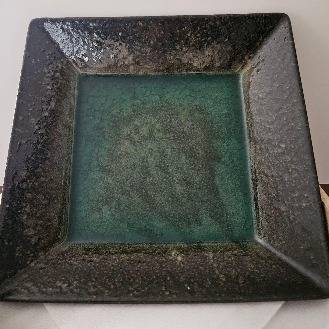 有田焼　清秀作　陶器　角皿　22cm　お正月用