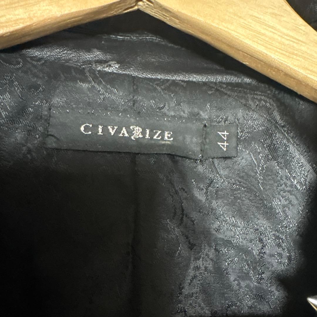 CIVARIZE シヴァーライズ　ダブルライダース　ジャケット ブラック 44