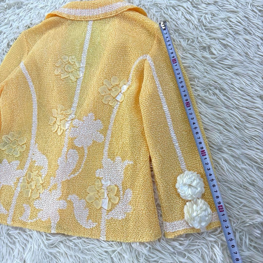 美品 ノコオーノ NOKO OHNO プリーツ ジャケット 花