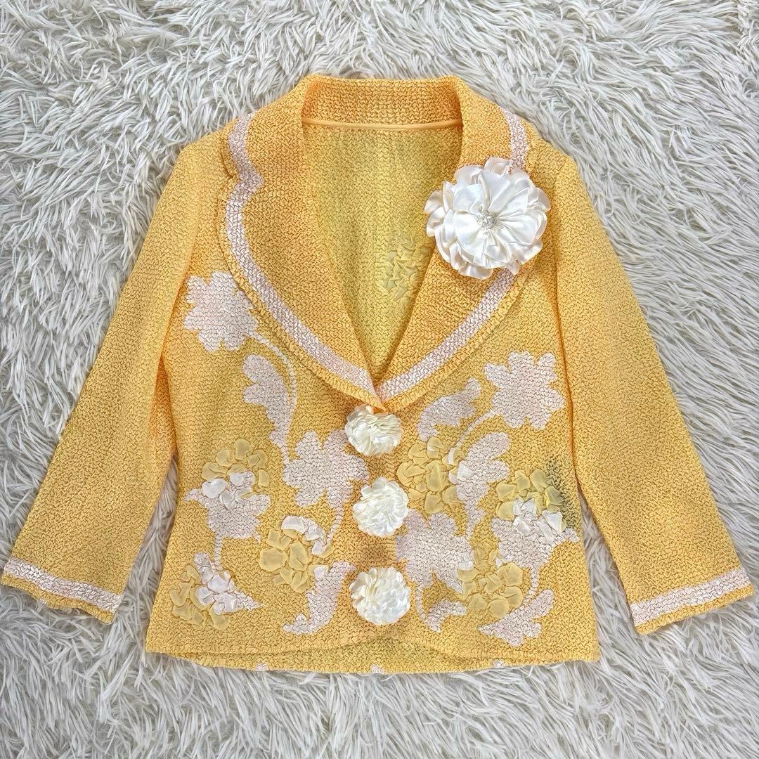 美品 ノコオーノ NOKO OHNO プリーツ ジャケット 花