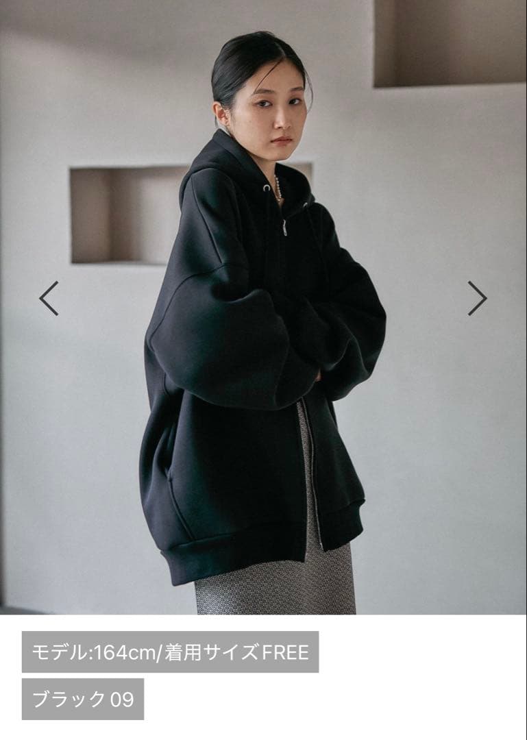 【新品・未使用】LEPSIM パフエアZIPBIGフーディー ブラック